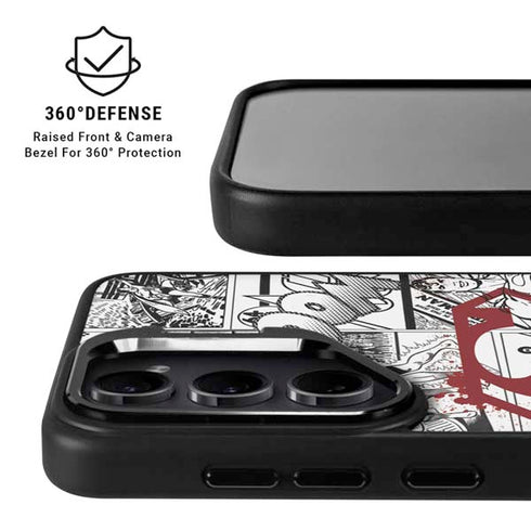 DC Comics Superman Comic Pattern Logo in Red Galaxy S24 Plus Kickstand Case